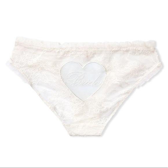 (M) BRIDE HEART Victoria’s Secret Ruffle Cheekini Panty Dream Angels - Picture 12 of 12
